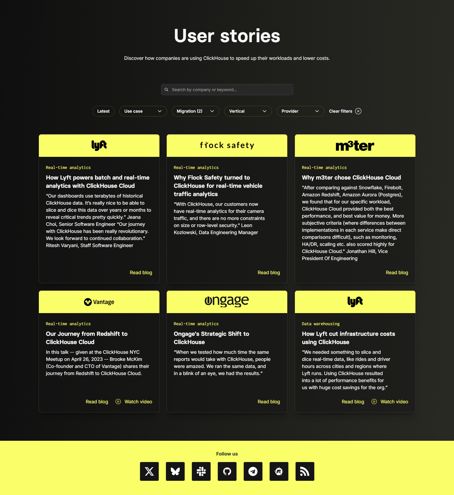 Case Study Index @ClickHouse