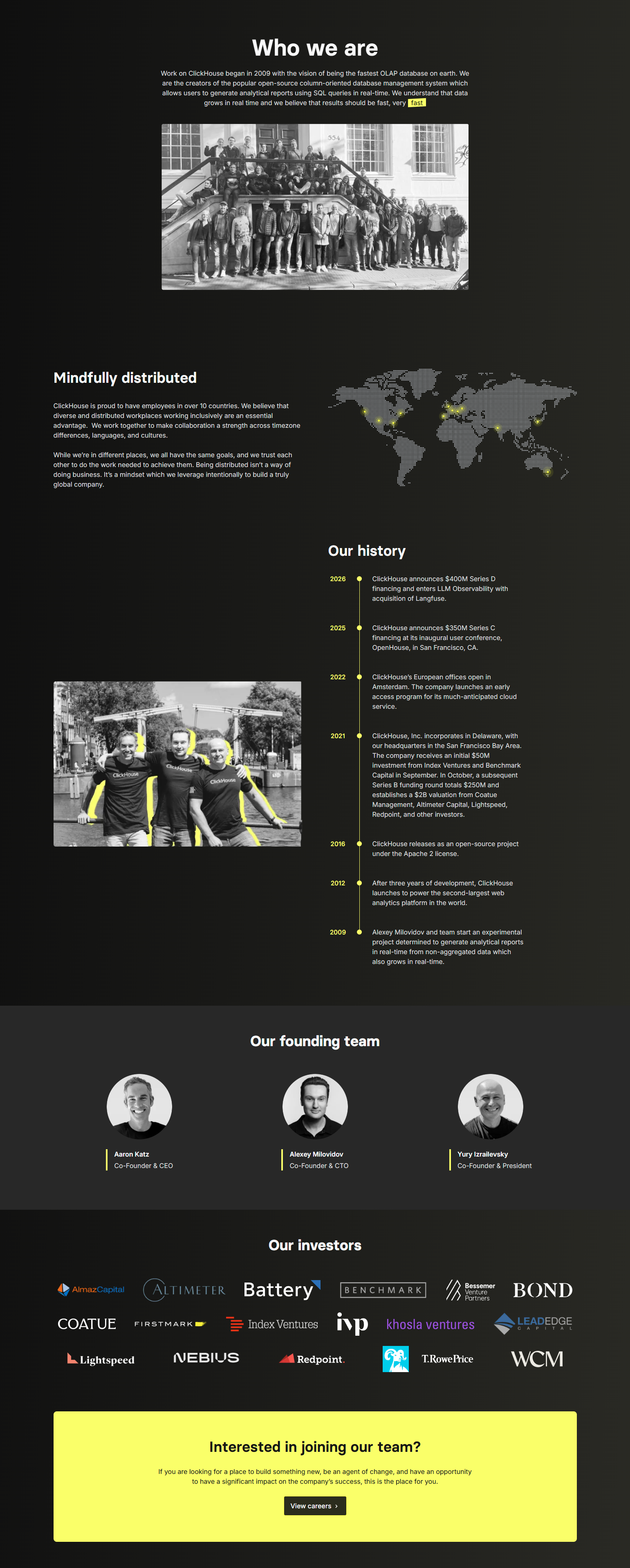 About Us @ClickHouse