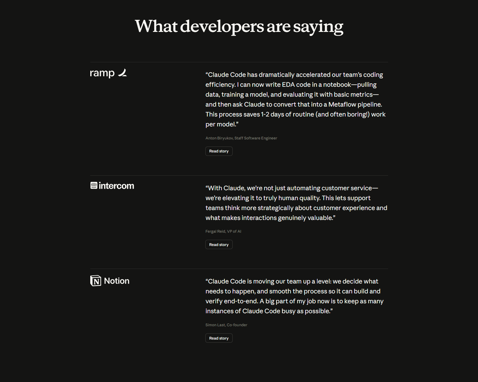 Testimonials Section @Claude Code