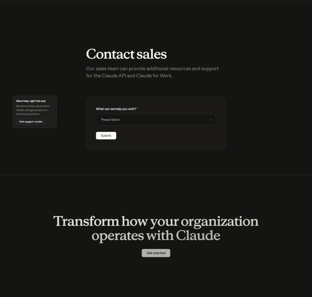 Contact Sales @Claude Code