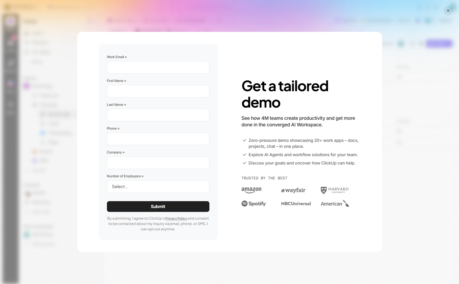 Contact Sales @ClickUp