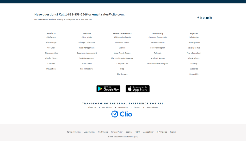 Footer @Clio