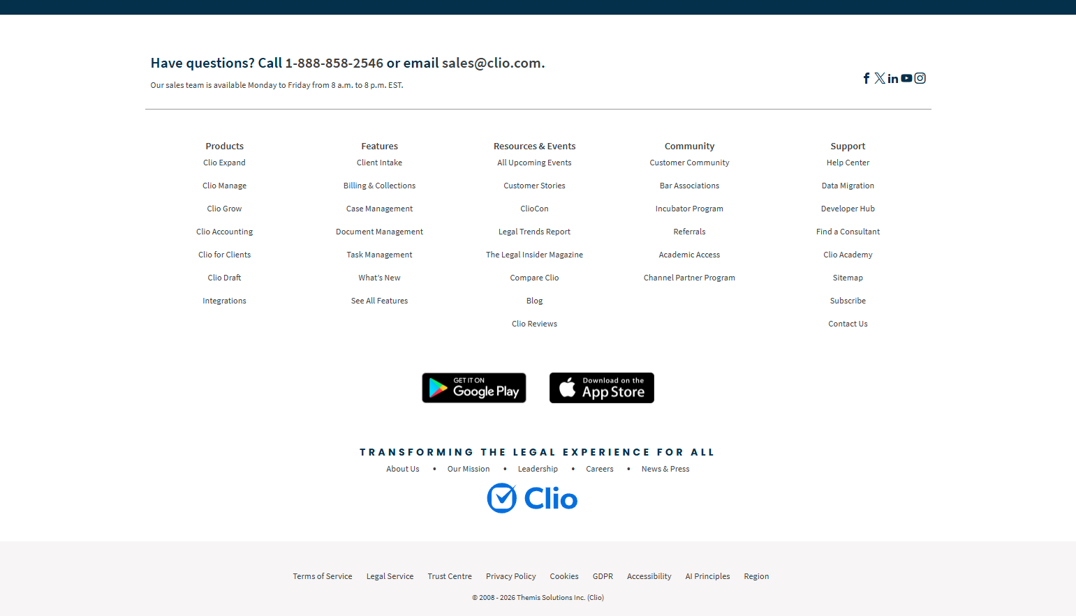 Footer @Clio