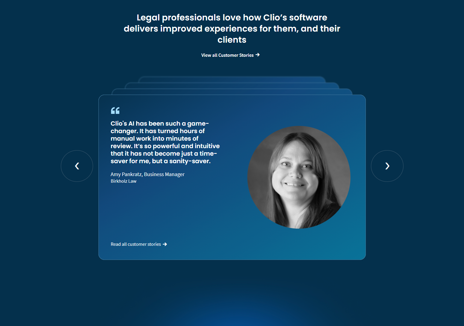 Testimonials Section @Clio
