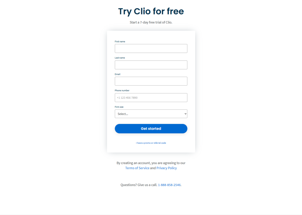 Signup @Clio