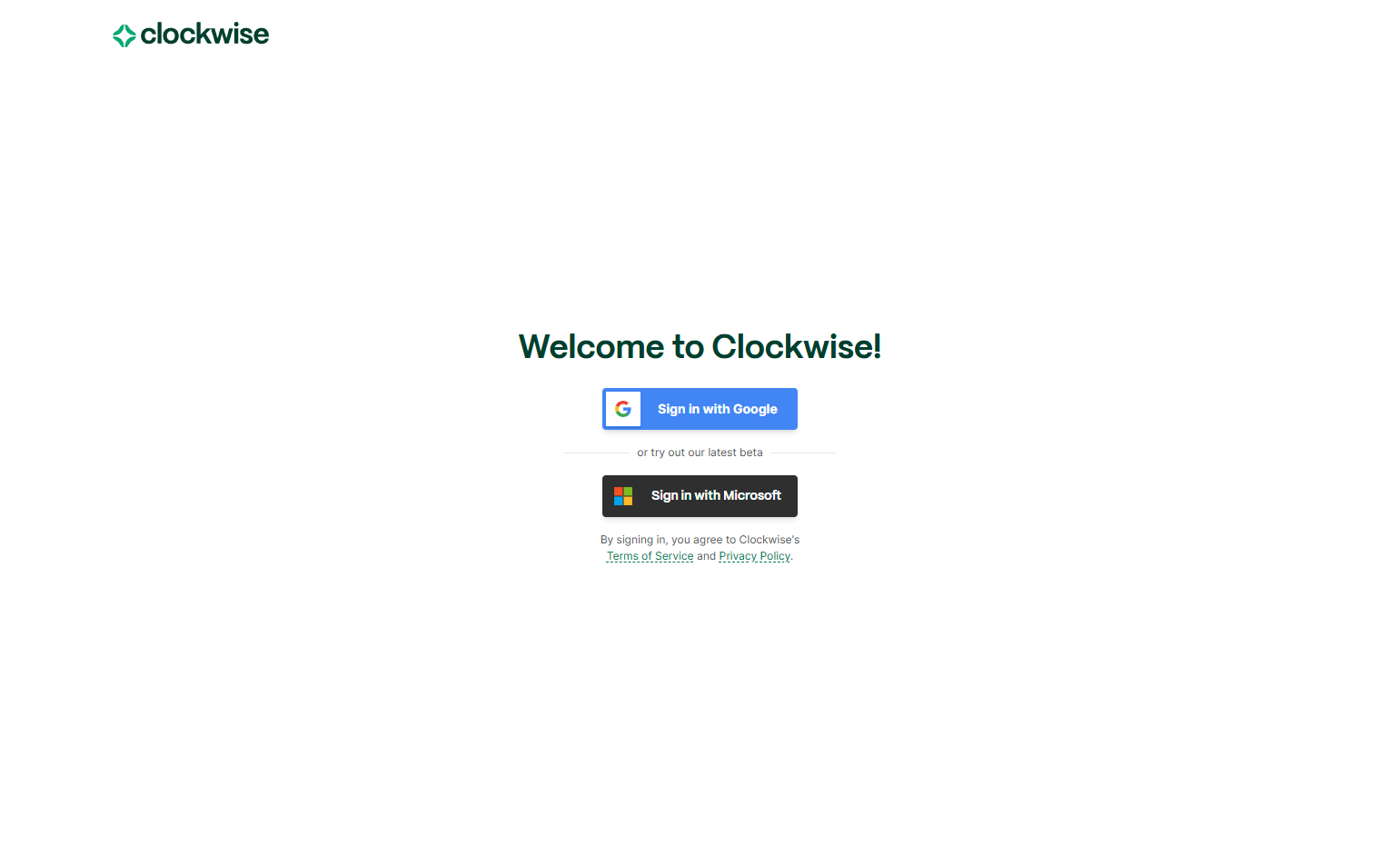 Signup @Clockwise