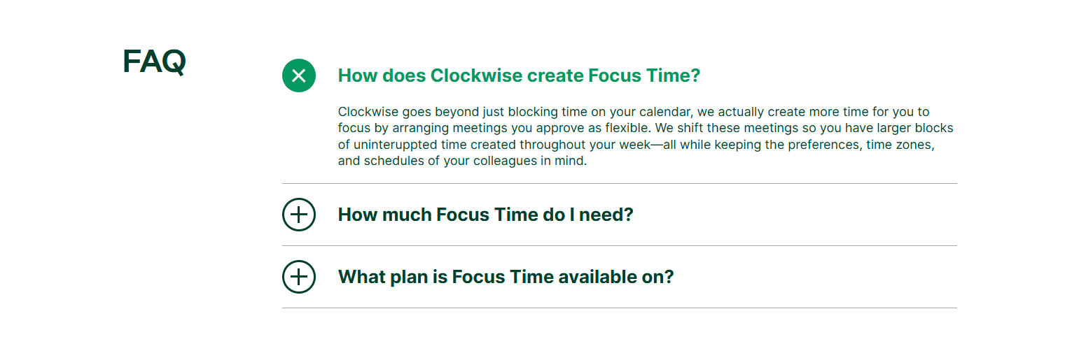 FAQ @Clockwise