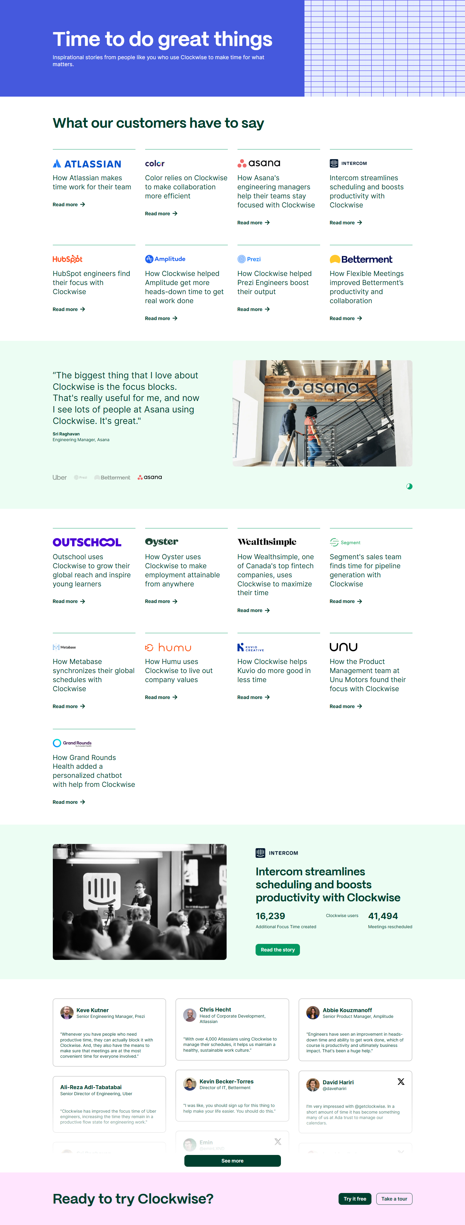 Case Study Index @Clockwise