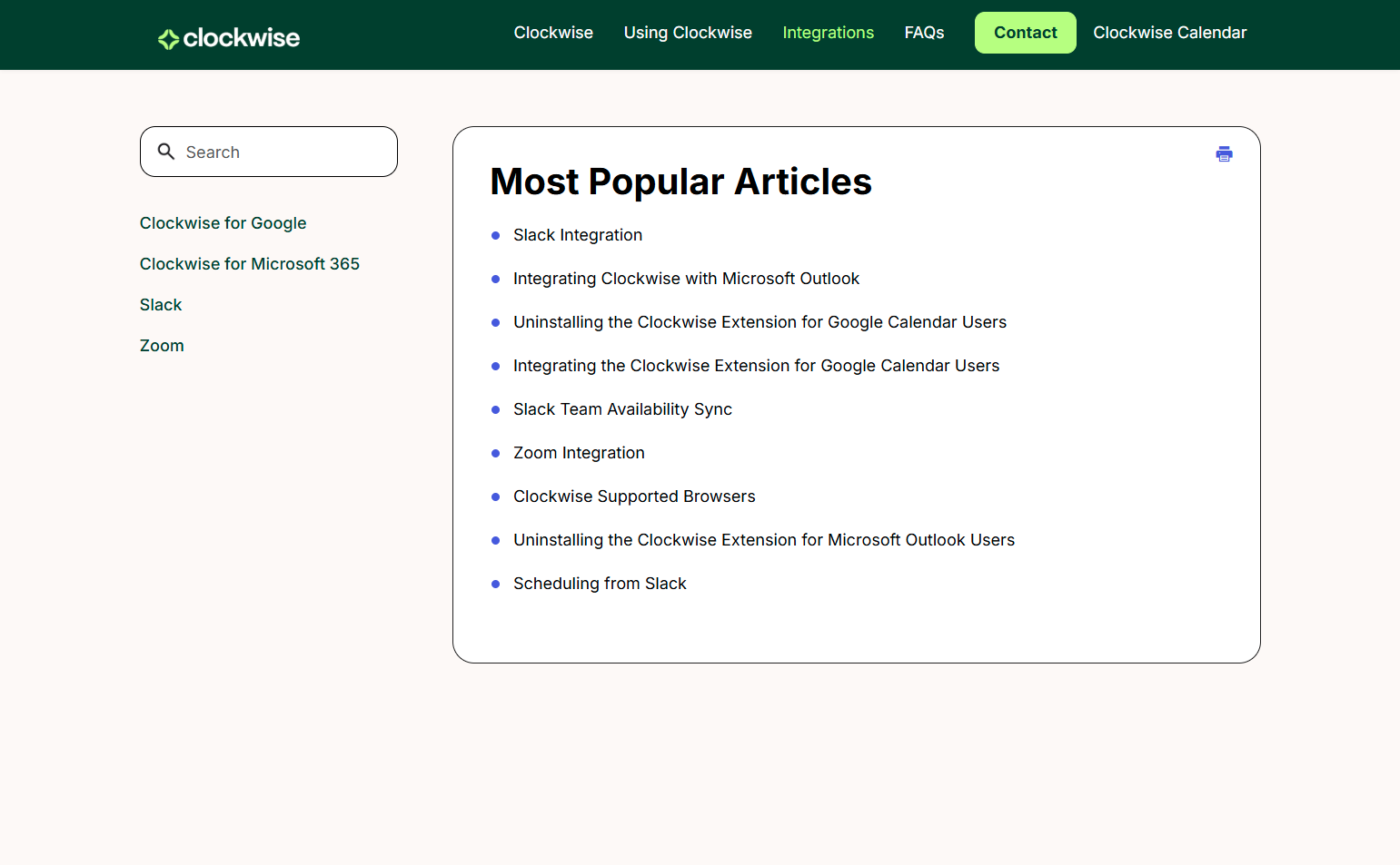Integrations @Clockwise