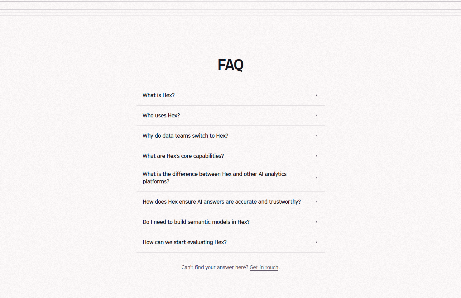 FAQ @Hex