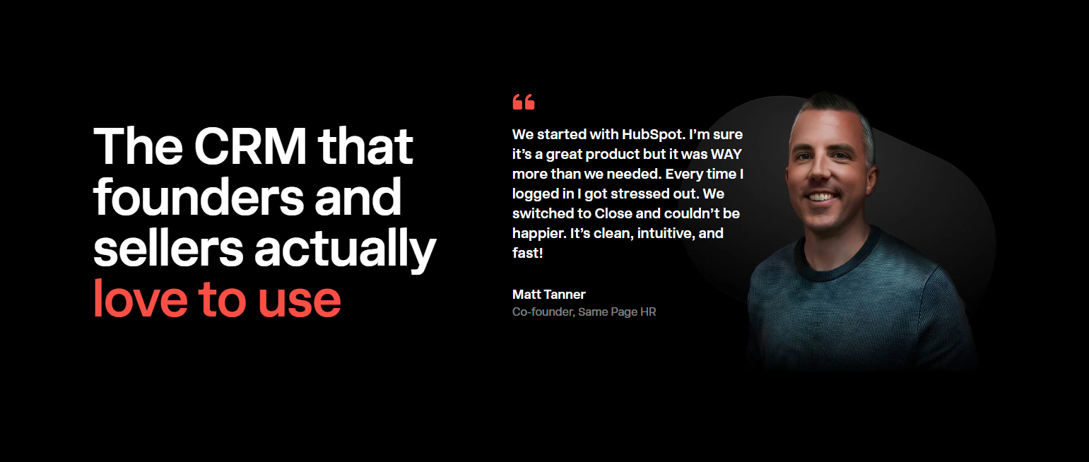 Testimonials Section @Close