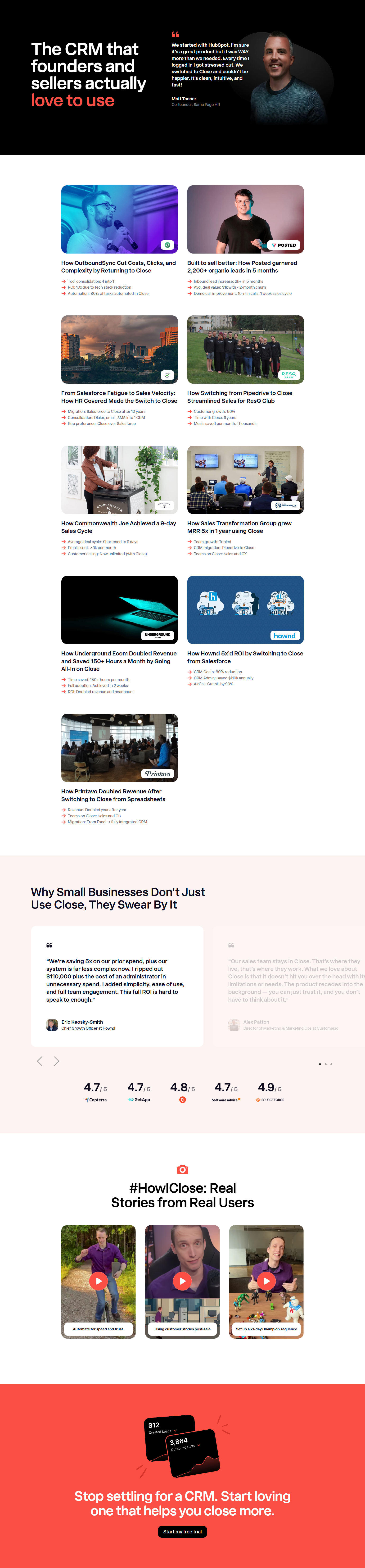 Case Study Index @Close