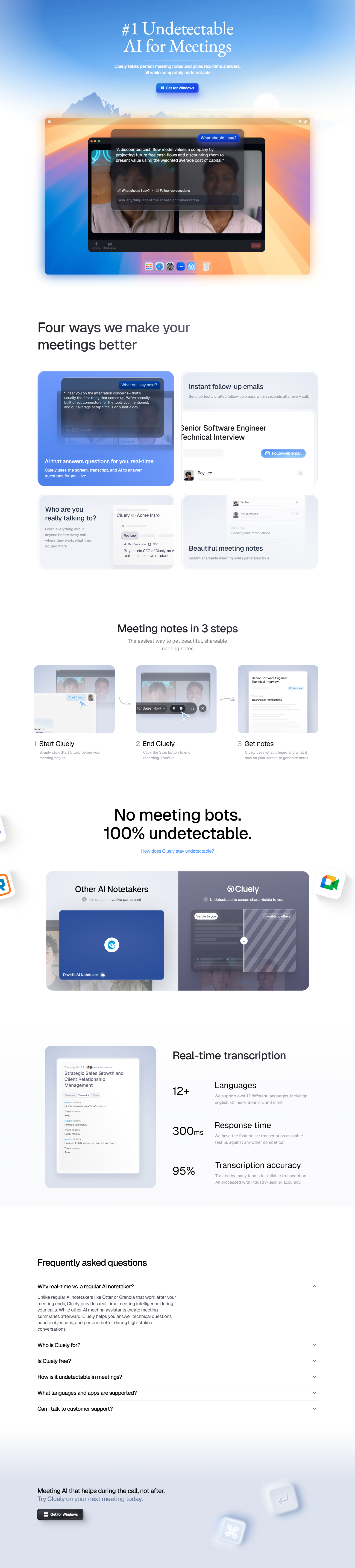Landing Page @Cluely