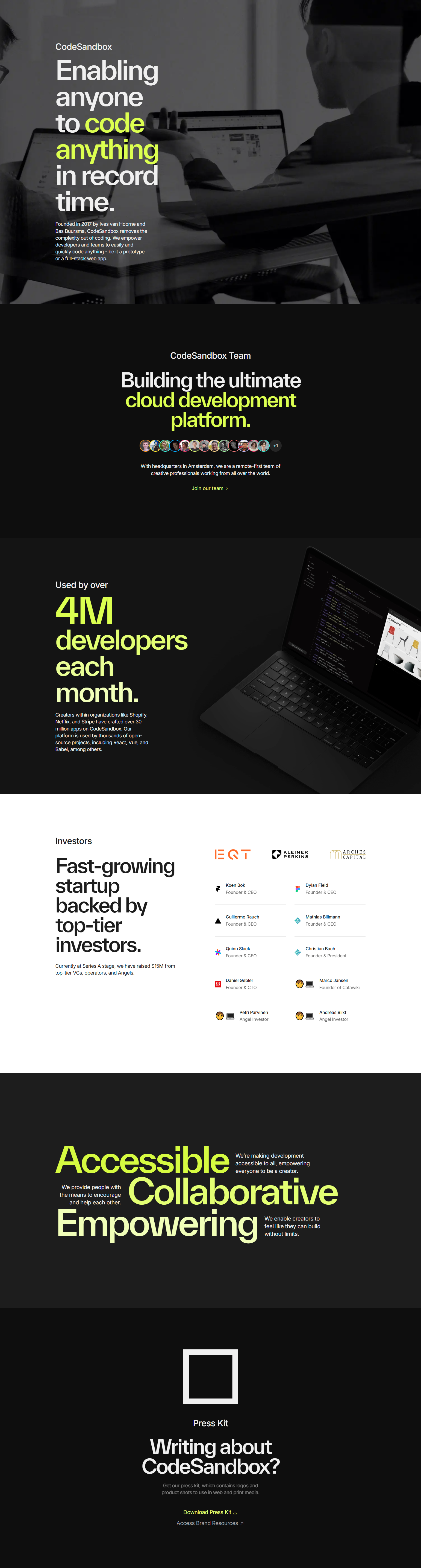 About Us @CodeSandbox