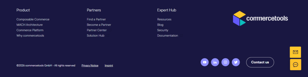 Footer @commercetools