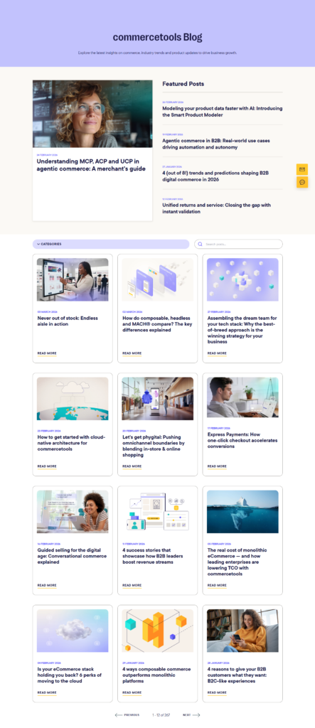 Blog Index @commercetools