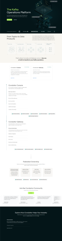 Landing Page @Conduktor