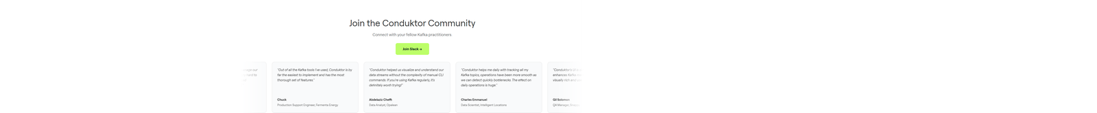 Testimonials Section @Conduktor