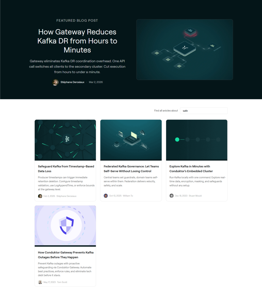 Blog Index @Conduktor
