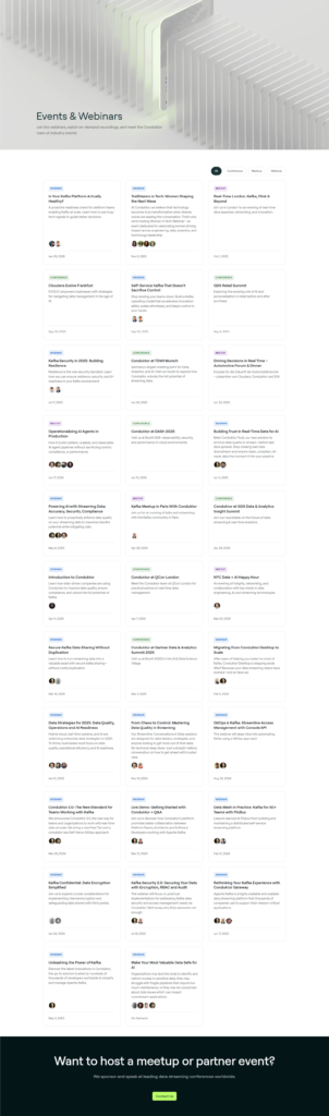 Events / Webinars @Conduktor