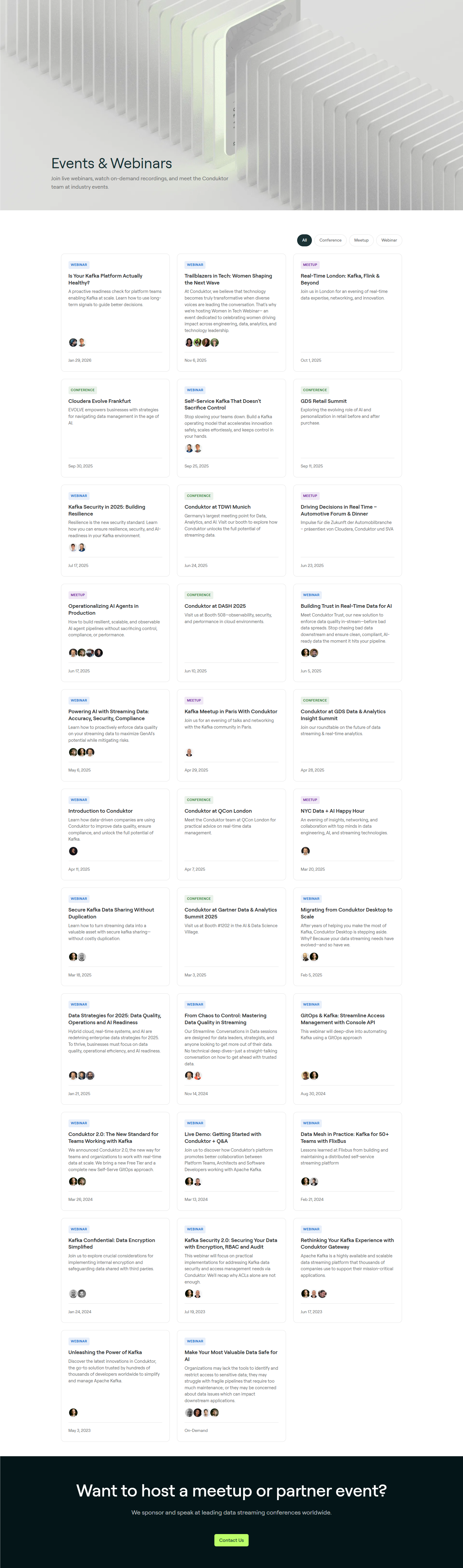 Events / Webinars @Conduktor