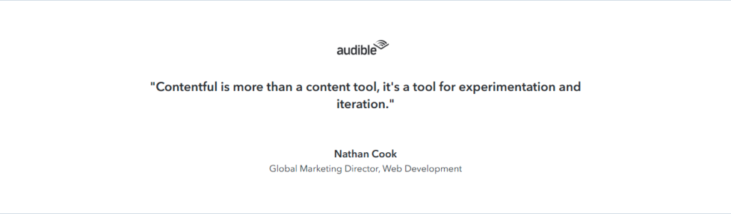 Testimonials Section @Contentful