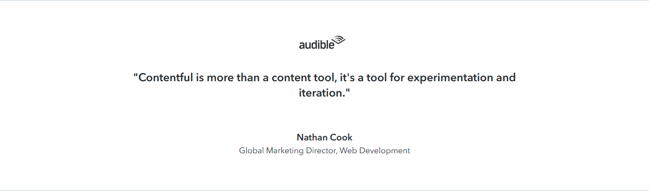 Testimonials Section @Contentful