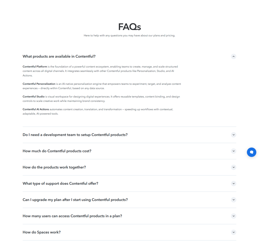 FAQ @Contentful