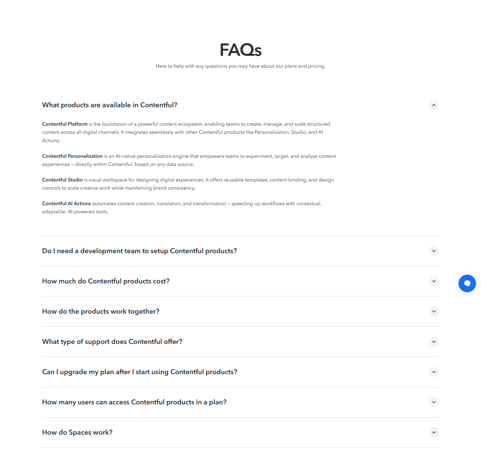 FAQ @Contentful