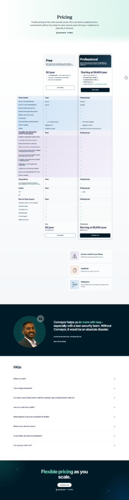 Pricing Page @Conveyor