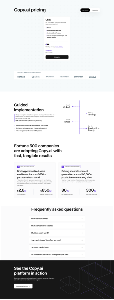 Pricing Page @Copy.ai