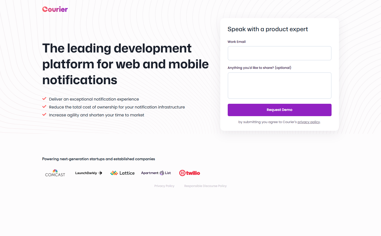 Contact Sales @Courier