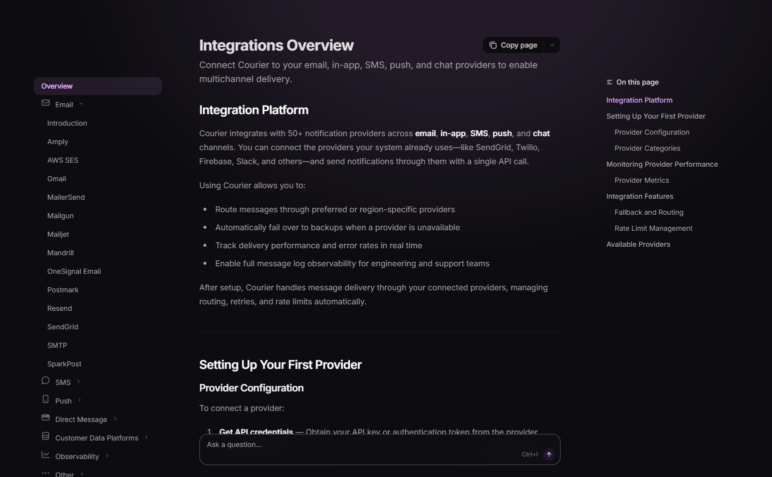 Integrations @Courier