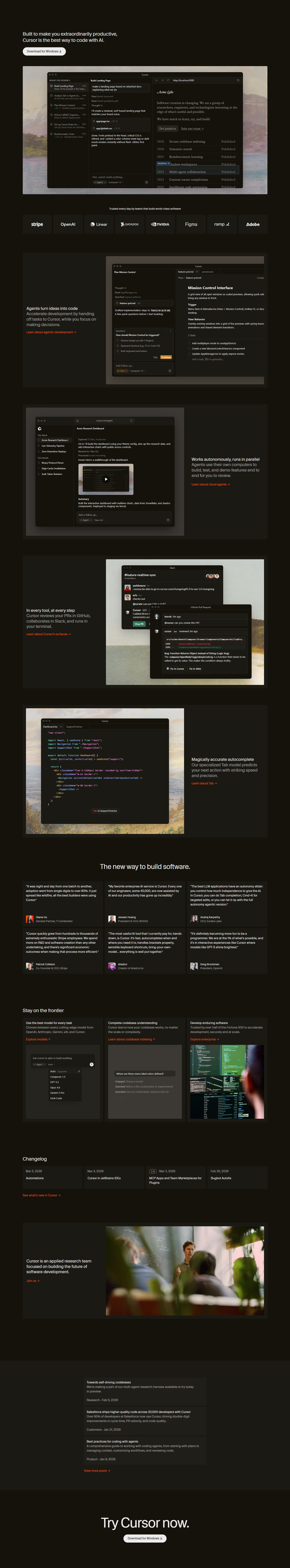 Landing Page @Cursor