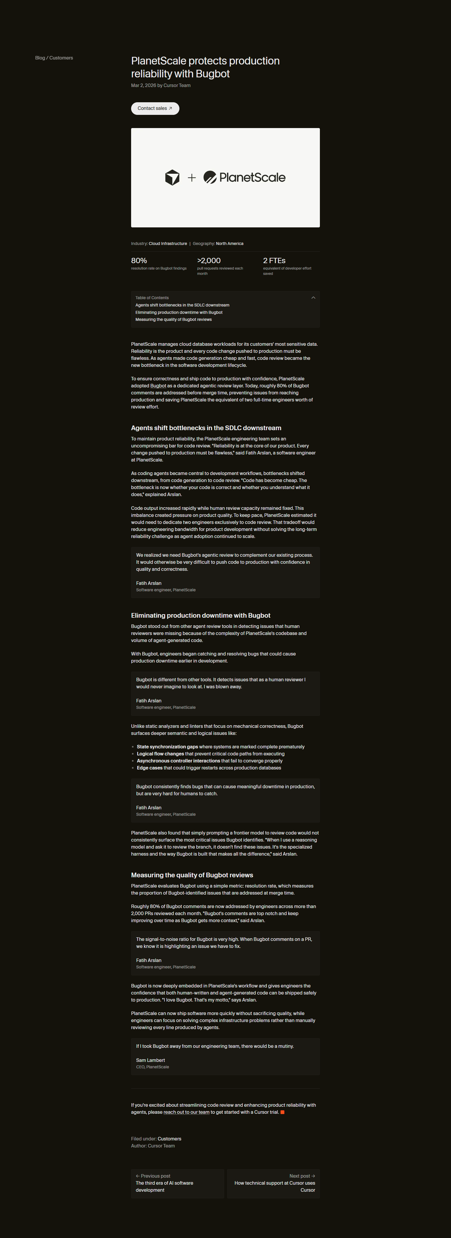 Case Study Index @Cursor