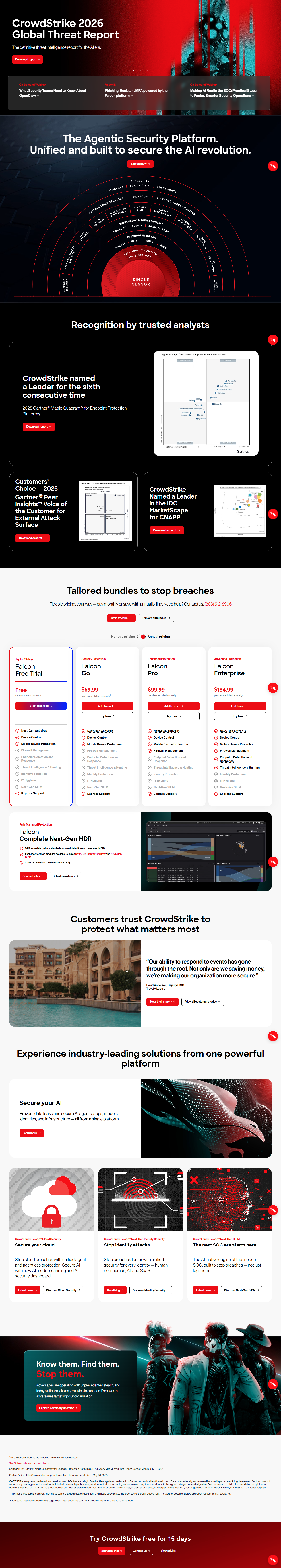 Landing Page @CrowdStrike