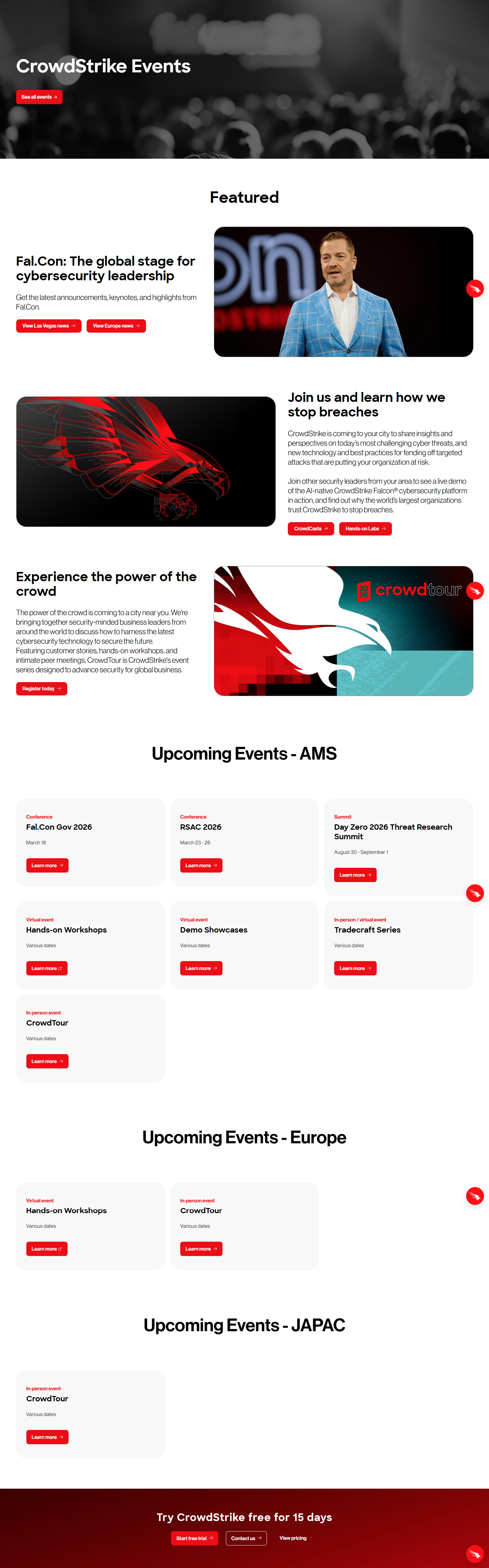 Events / Webinars @CrowdStrike