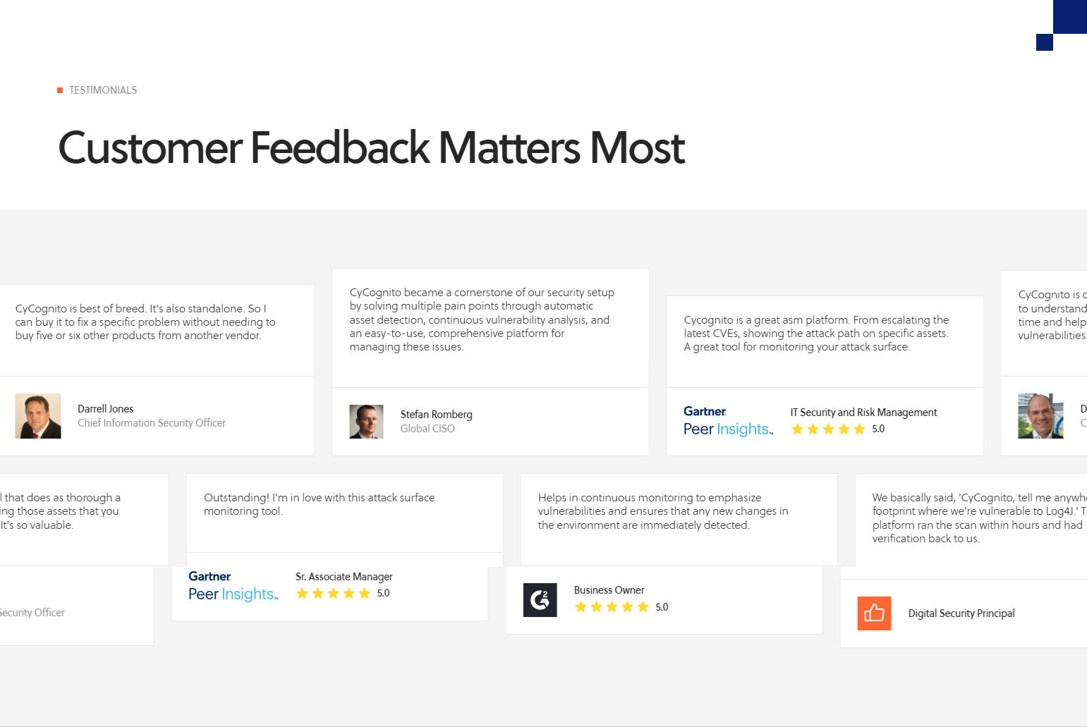 Testimonials Section @Cycognito