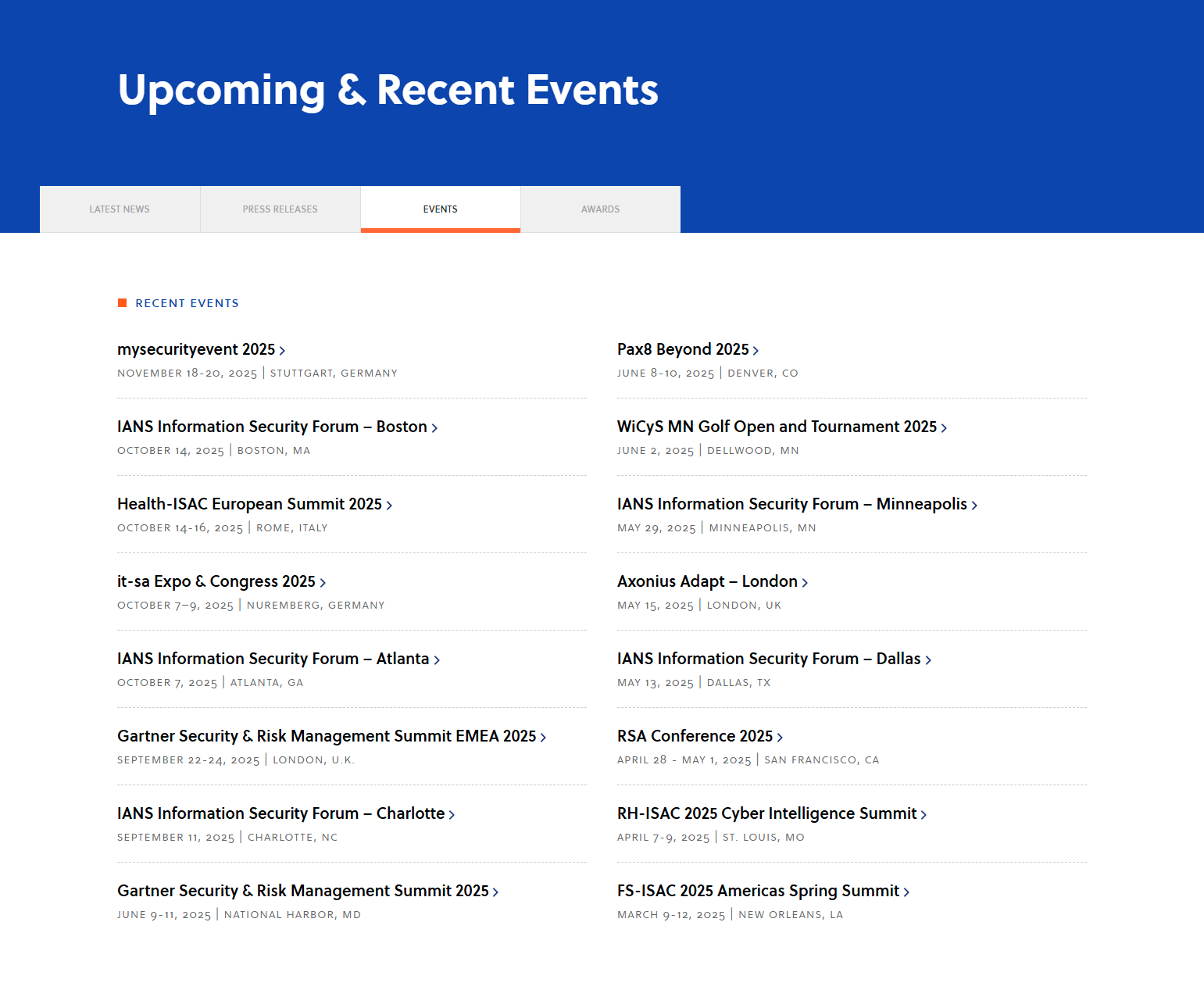 Events / Webinars @Cycognito