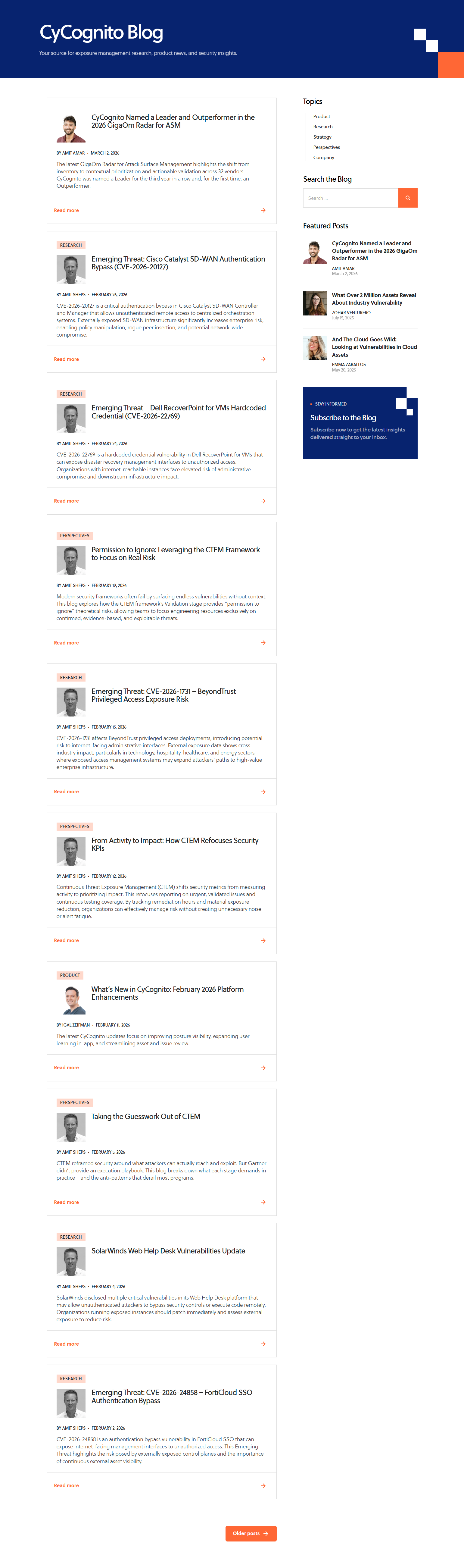 Blog Index @Cycognito