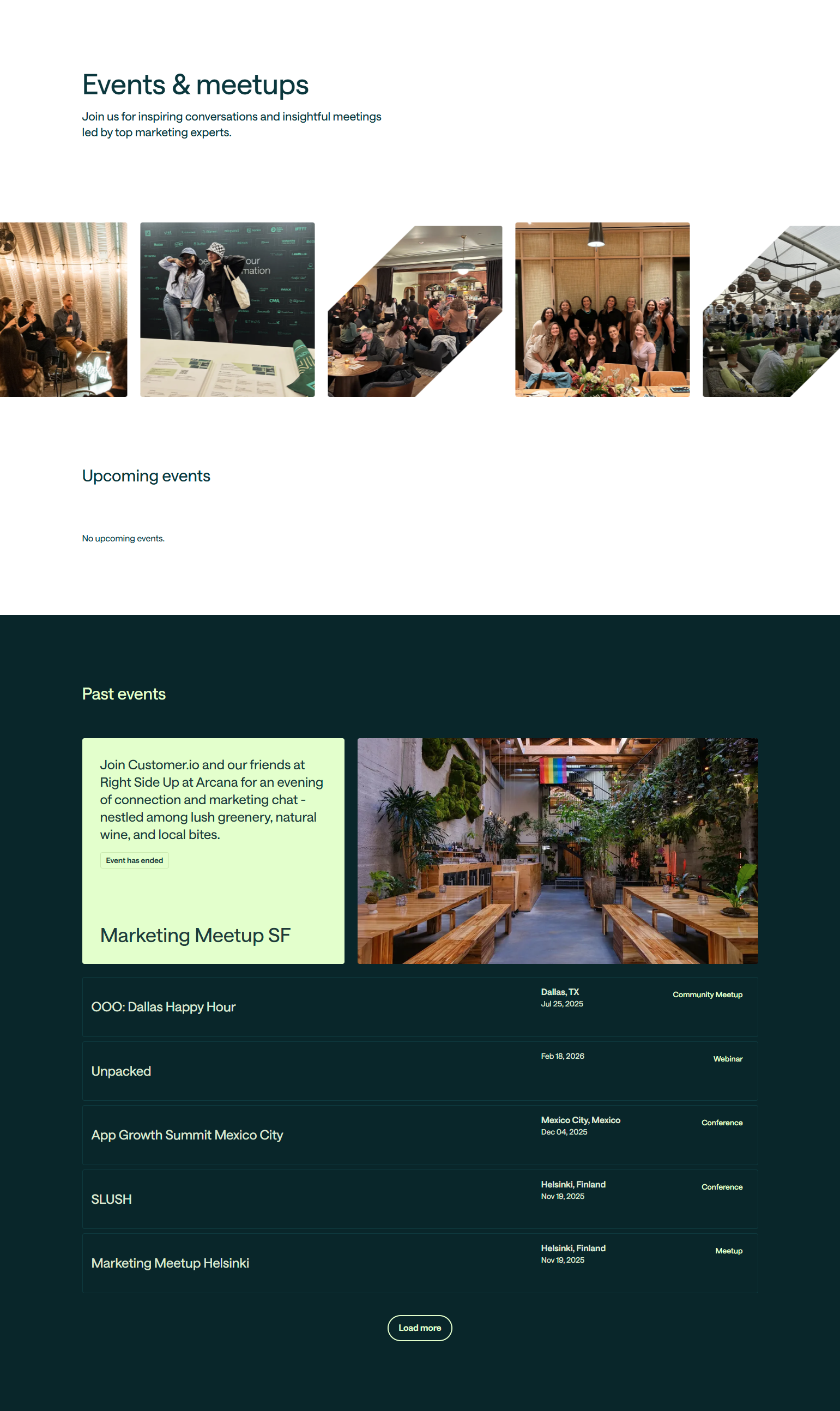 Events / Webinars @Customer.io