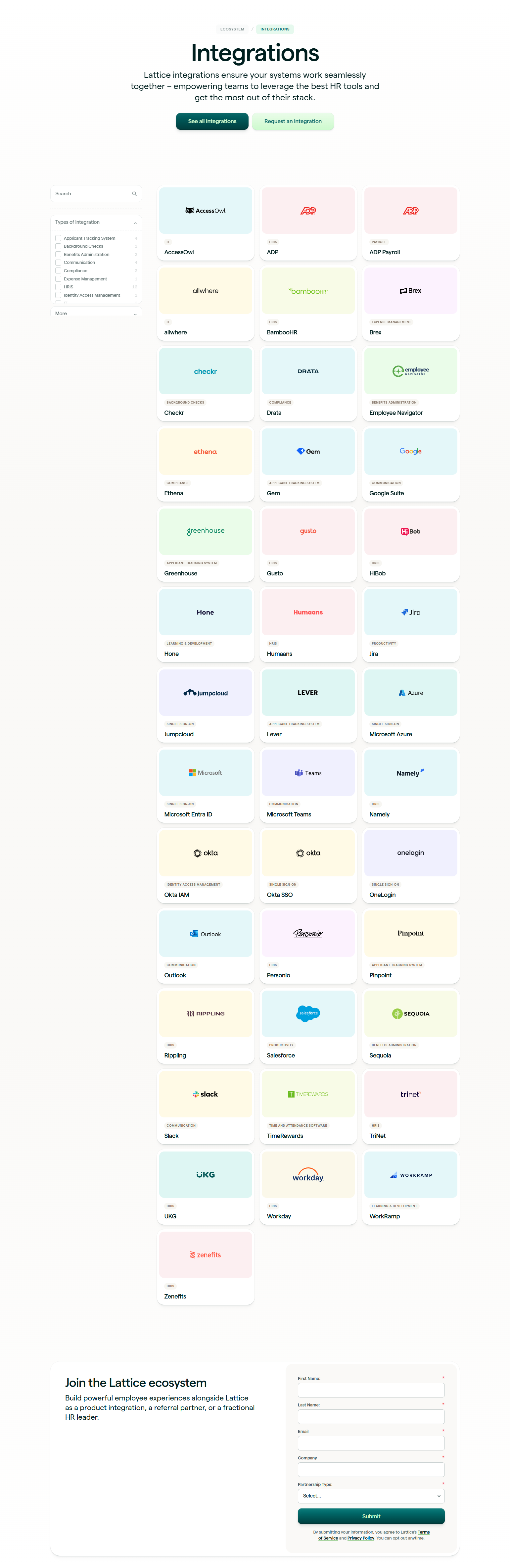 Integrations @Lattice