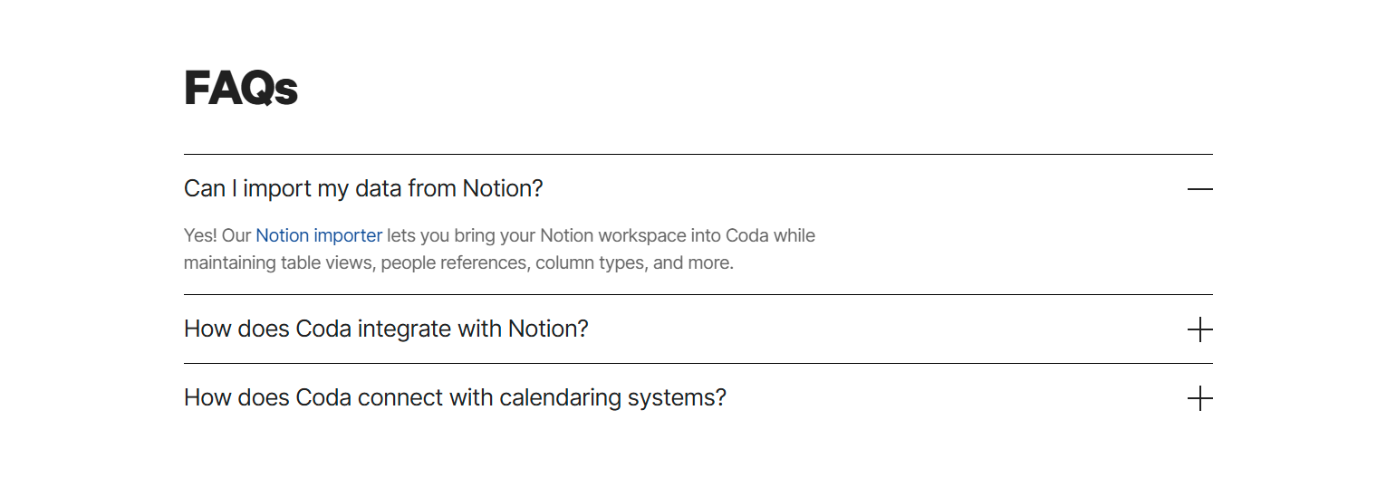 FAQ @Coda