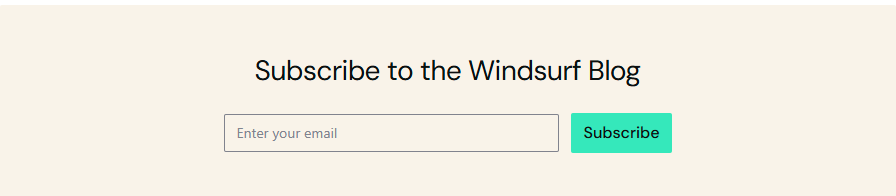 Newsletter Signup @Windsurf