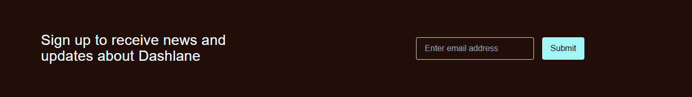 Newsletter Signup @Dashlane