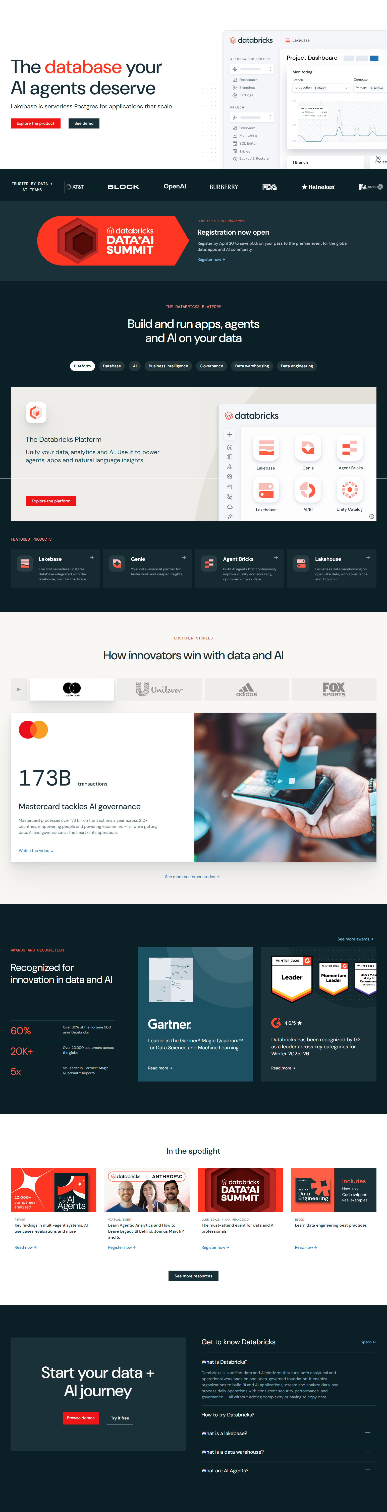 Landing Page @Databricks