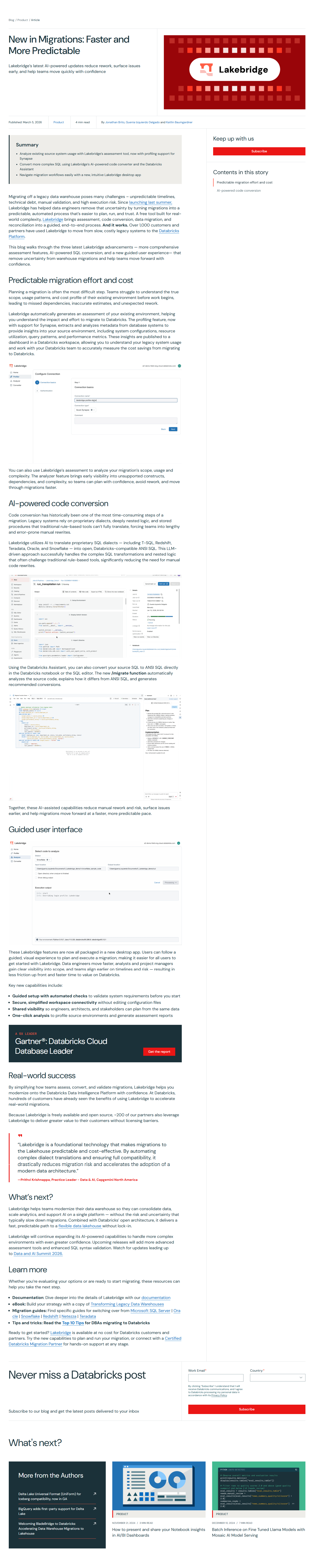 Blog Post @Databricks