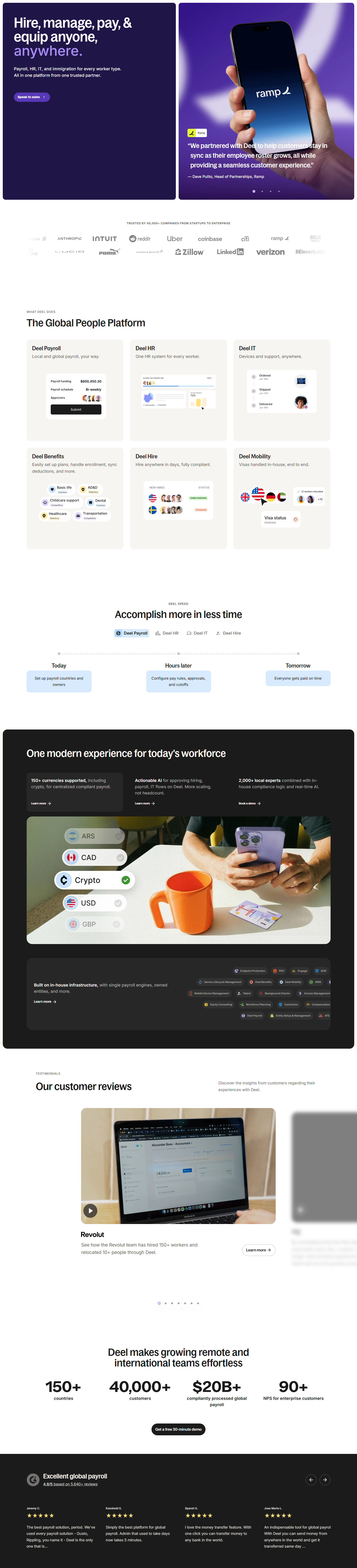Landing Page @Deel