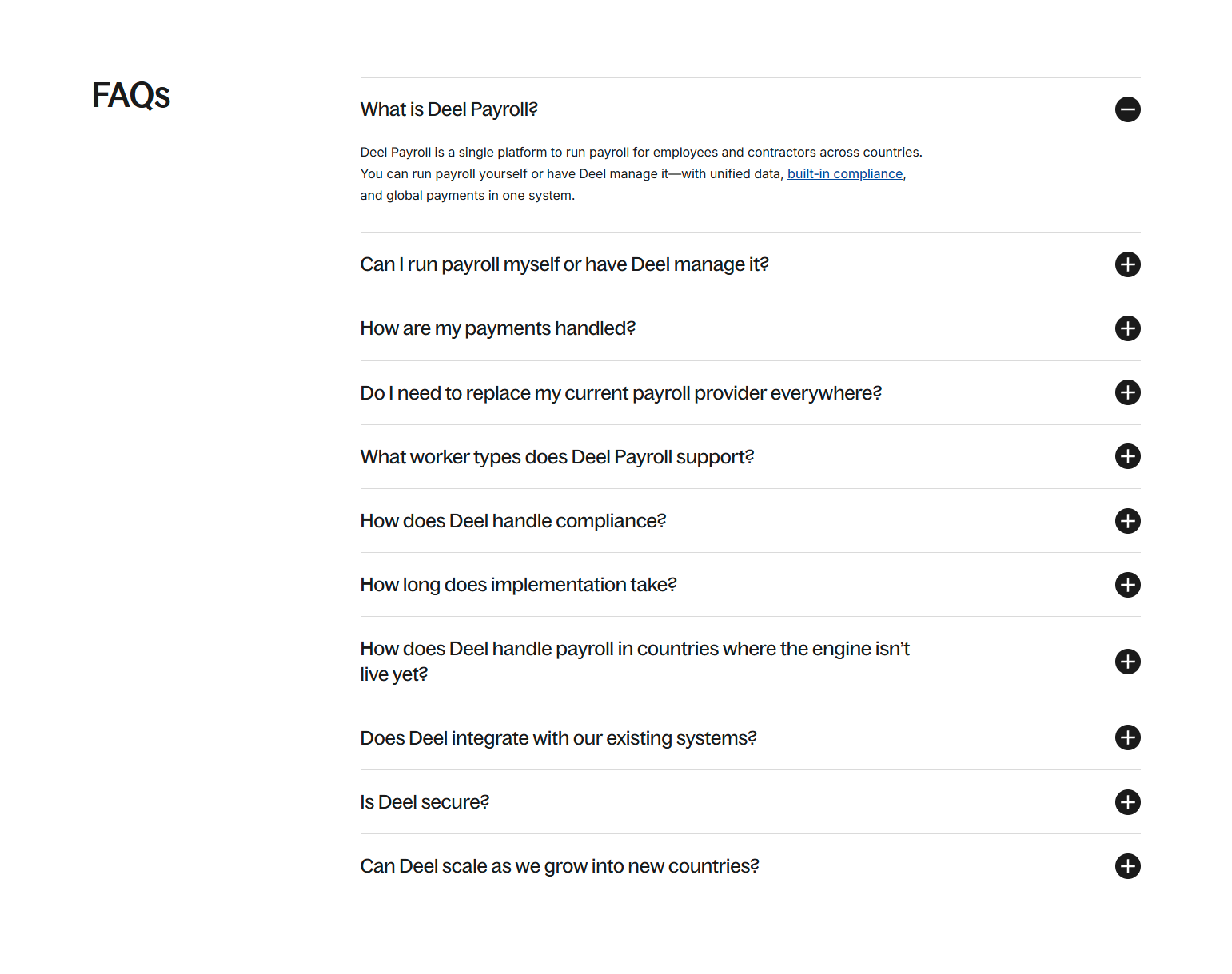 FAQ @Deel