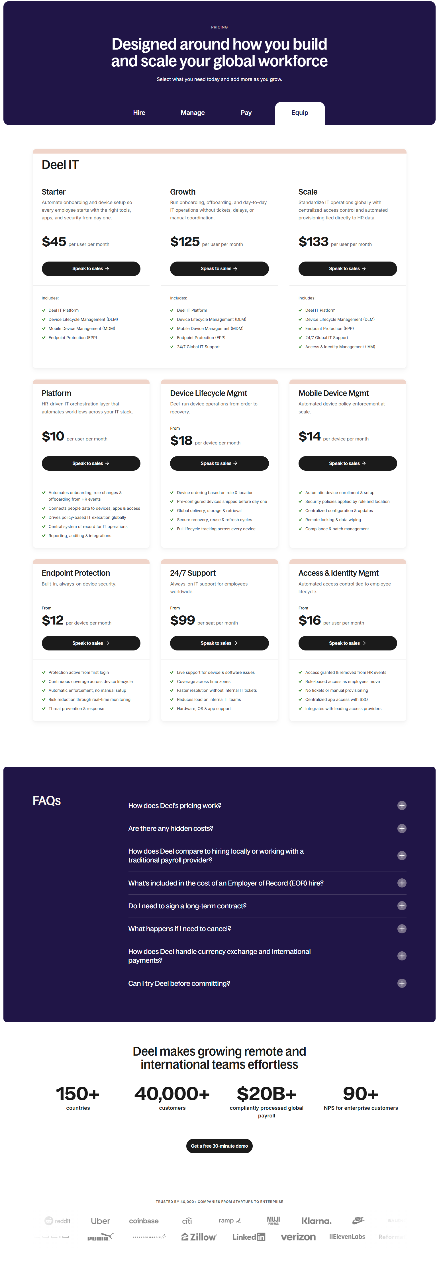 Pricing Page @Deel